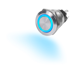 Blue Sea Systems, artnr: 4160B, Blue Sea Systems Switch Button SS 10A OFF-ON Blue.