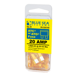 Blue Sea Systems, artnr: 5243100, Blue Sea Systems Fuse ATO/ATC 20A Pack 25.