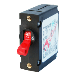 Blue Sea Systems, artnr: 7201B, Blue Sea Systems Circuit Breaker AA1Toggle 5A Red (Bulk)..