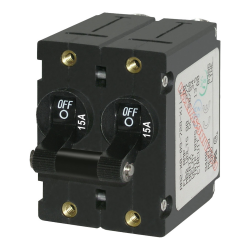 Blue Sea Systems, artnr: 7234B, Blue Sea Systems Circuit Breaker AA2Toggle 15A Blk (Bulk)..