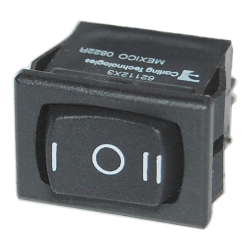 Blue Sea Systems, artnr: 7492B, Blue Sea Systems Switch Rocker DPDT On-Off-On (Bulk)..