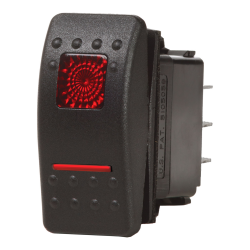 Blue Sea Systems, artnr: 7931B, Blue Sea Systems Switch Contura2 SPDT ON-OFF-ON Blk (Bulk)..