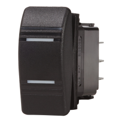 Blue Sea Systems, artnr: 8286B, Blue Sea Systems Switch Contura DPDT ON-OFF-ON Blk (Bulk)..