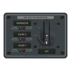 Blue Sea Systems, artnr: 8361B, Blue Sea Systems AC Rotary Panel 240V/65A OFF+3 (Bulk).