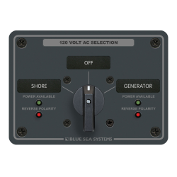 Blue Sea Systems, artnr: 8367, Blue Sea Systems AC Rotary Panel 120V/30A OFF+2.