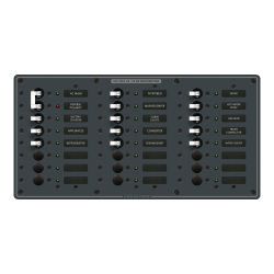 Blue Sea Systems, artnr: 8565, Blue Sea Systems Panel 230VAC 24pos w/Main 