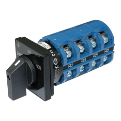 Blue Sea Systems, artnr: 9093B, Blue Sea Systems Switch Rotary120+120/240VAC65AOFF+2 (Bulk).
